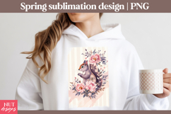 Floral Squirrel sublimation Pastel Spring sublimation Product Image 3