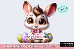 Spring Sublimation for Easter - Happy Easter Bunny Clipart