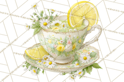 Spring Garden Tea Party Clipart, Tea Party Flowers Png Product Image 2