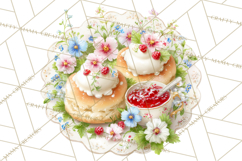 Spring Garden Tea Party Clipart, Tea Party Flowers Png Product Image 2