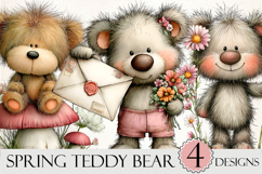 Spring Teddy Bear Illustration Product Image 1