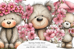 Spring Teddy Bear Clipart Product Image 1
