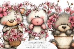 Spring Teddy Bear Clipart Product Image 1