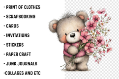 Spring Teddy Bear Clipart Product Image 2