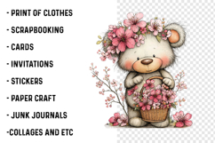 Spring Teddy Bear Clipart Product Image 2