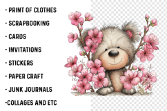 Spring Teddy Bear Clipart Product Image 2
