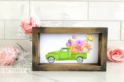 Spring truck with flowers PNG sublimation Product Image 3