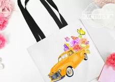 Spring truck with flowers PNG sublimation Product Image 4