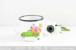 Spring truck with flowers PNG sublimation Product Image 2