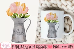 Spring tulip flowers arrangement PNG for sublimation Product Image 1