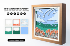 Tulip Garden Layered Shadow Box - 3D Home Decor Cut File Product Image 2