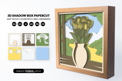 Tulip in Vase Layered Shadow Box - 3D Home Decor Cut File Product Image 2