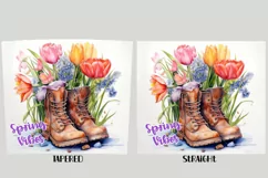 Spring Tulips  Mug Wrap Sublimation Designs, Spring Tumbler, Tulips Png