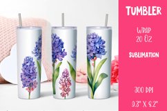 Vintage Hyacinth Flowers Tumbler | Sublimation 20 oz Skinny Product Image 1