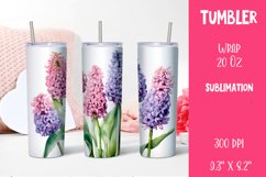 Vintage Hyacinth Flowers Tumbler | Sublimation 20 oz Skinny Product Image 1