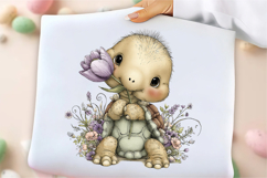 Spring Turtle with Flower Clipart Product Image 3