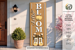 Spring Vertical Door Signs Bundle Laser Cut. Door Sign SVG Product Image 9