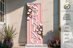 Spring Vertical Door Signs Bundle Laser Cut. Door Sign SVG Product Image 10