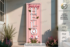 Spring Vertical Door Signs Bundle Laser Cut. Door Sign SVG Product Image 11