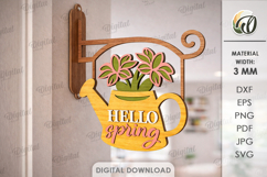 3D Spring Wall Hangers Bundle Laser Cut. Spring Sign SVG Product Image 11