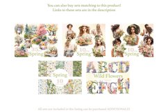 Spring Girl Clipart, Farmhouse Spring PNG Bundle, GlamArtZhanna, Country Woman Clipart Bundle, Farm Girl PNG, Spring Woman PNG, Girl With Flower Set, Spring Scrapbooking, Cottagecore Clipart, Spring Illustrations Set