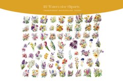 Spring Watercolor Floral Clipart Bouquet Product Image 2