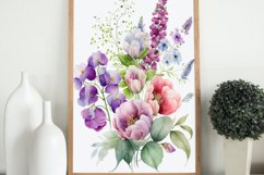 Spring Watercolor Floral Clipart Bouquet Product Image 5