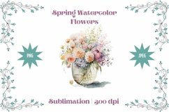Spring bouquet - Flower bouquet - Flower Sublimation Product Image 1