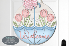 Upside Down Umbrella SVG, Spring Welcome Sign SVG, Umbrella SVG, Laser Cut Files, Glowforge Files