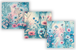 seamless spring wildflower, soft blue florals, pink floral design, spring bouquet pattern, seamless soft tones, wildflower pink design, floral bouquet pattern, spring blue tones, seamless pink wildflower, soft floral design, seamless spring floral bouquet