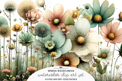 Spring wildflower clipart Product Image 1