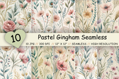 Spring Wildflower Seamless Pattern, Cottagecore Botanical Digital Paper, Soft Watercolor Floral Background, Vintage Meadow Flowers Scrapbook Paper Pack