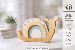3D Spring Animal Stand Decor Laser Cut. Snail SVG Product Image 1