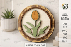 3D Spring Decor Laser Cut. Home Decor SVG Product Image 1