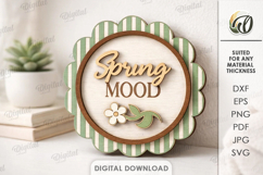 3D Spring Decor Laser Cut. Home Decor SVG Product Image 1
