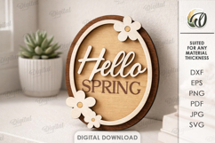 3D Spring Decor Laser Cut. Home Decor SVG Product Image 1