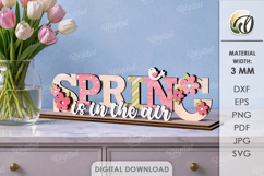 3D Spring Word Stand Laser Cut. Stand Decor SVG Product Image 1