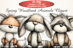 Spring Woodland Animals Clipart Product Image 1