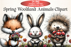 Spring Woodland Animals Clipart Product Image 1