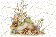 Woodland Spring Creatures PNG, Cute Forest Animals Waking Up Product Image 3