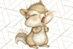 Woodland Spring Creatures PNG, Cute Forest Animals Waking Up Product Image 4