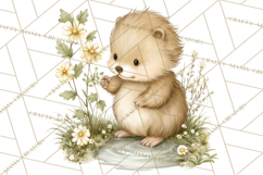 Woodland Spring Creatures PNG, Cute Forest Animals Waking Up Product Image 2