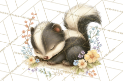 Woodland Spring Creatures PNG, Cute Forest Animals Waking Up Product Image 3