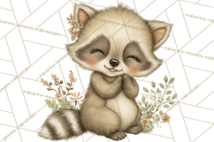 Woodland Spring Creatures PNG, Cute Forest Animals Waking Up Product Image 5