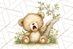 Woodland Spring Creatures PNG, Cute Forest Animals Waking Up Product Image 2