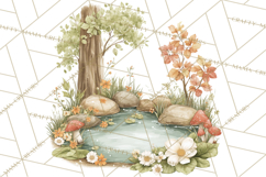 Woodland Spring Creatures PNG, Cute Forest Animals Waking Up Product Image 4