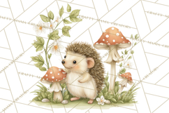 Woodland Spring Creatures PNG, Cute Forest Animals Waking Up Product Image 4