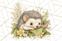 Woodland Spring Creatures PNG, Cute Forest Animals Waking Up Product Image 2