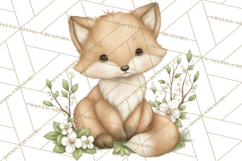 Woodland Spring Creatures PNG, Cute Forest Animals Waking Up Product Image 3