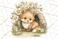Woodland Spring Creatures PNG, Cute Forest Animals Waking Up Product Image 3